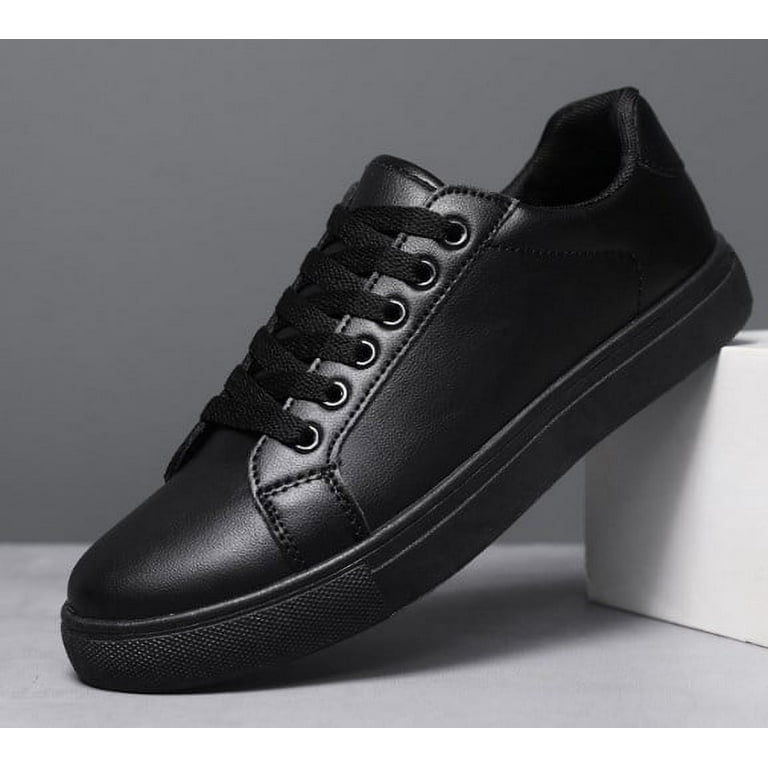 Tênis Casual Masculino Preto em Couro