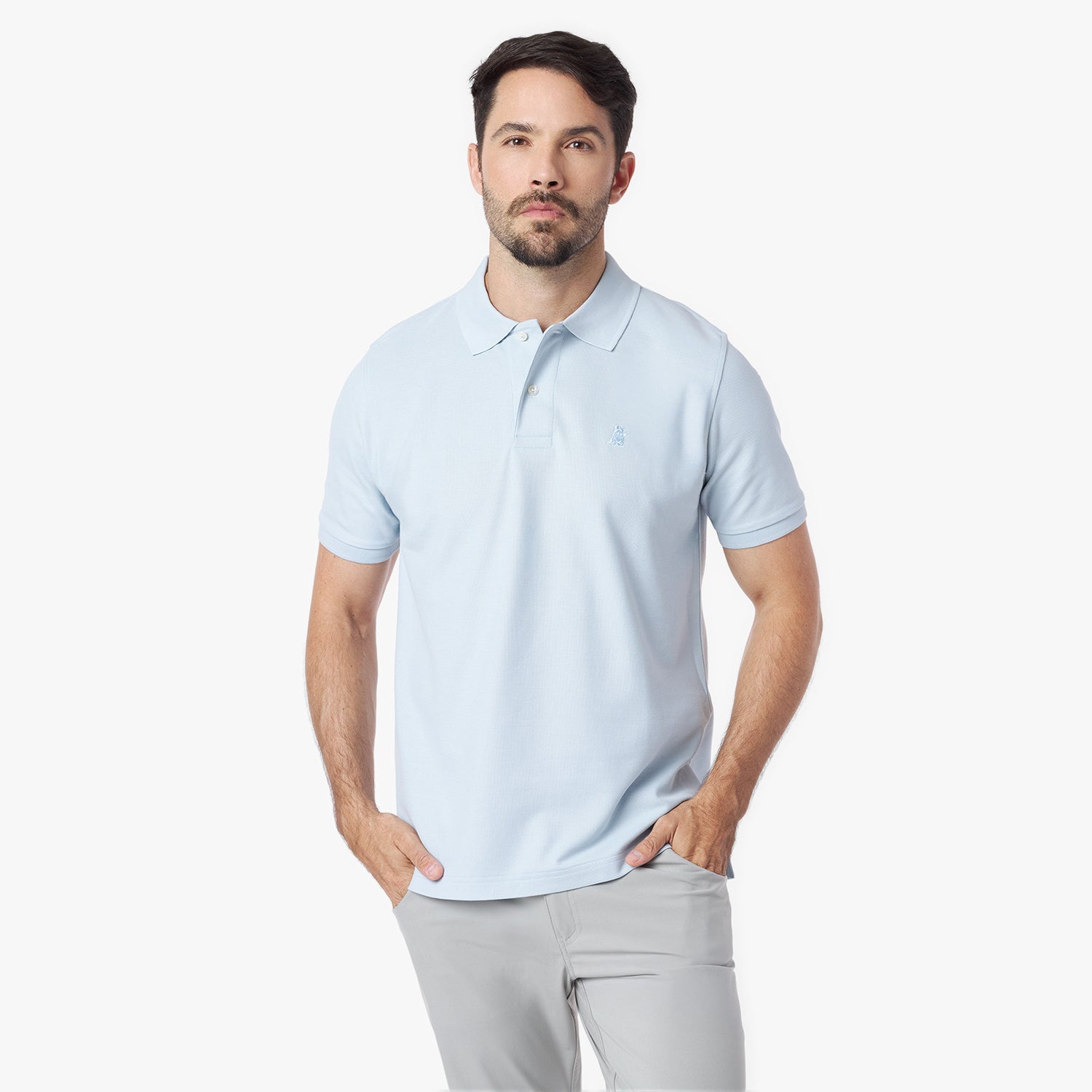 Polo Masculina Azul Claro