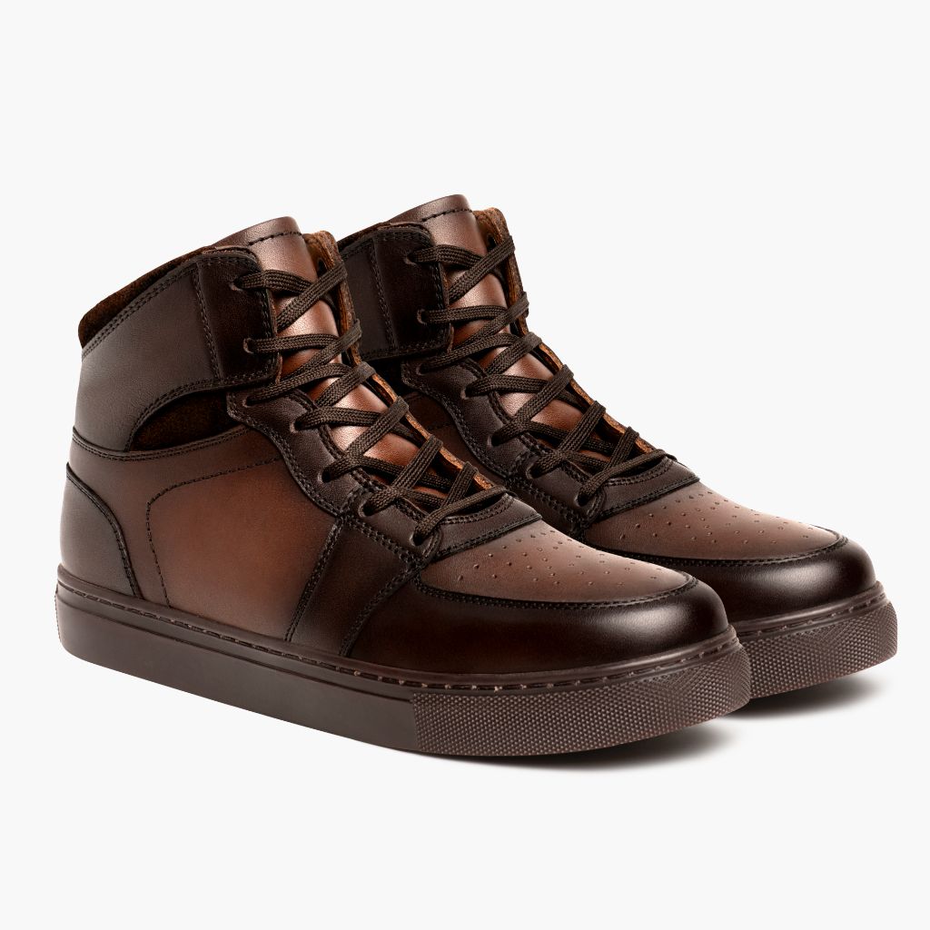 Bota Masculina Couro Marrom Clássica